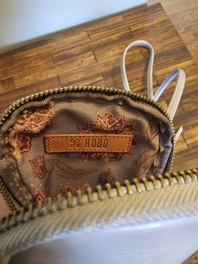 HOBO Light Gray Leather Crossbody Bag - Neutral Everyday Style